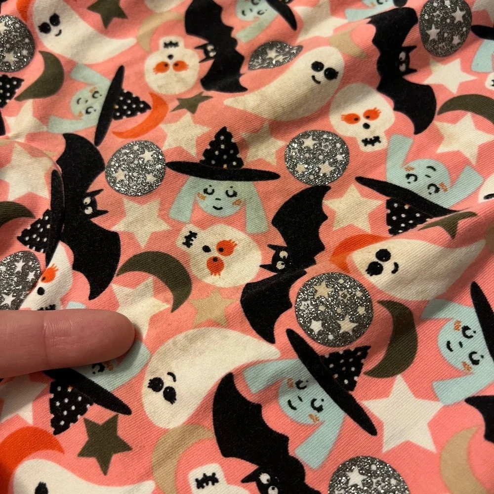 Matilda Jane Halloween Ghost Bat Witch Polka Dot Ruffle Romper 18-24M